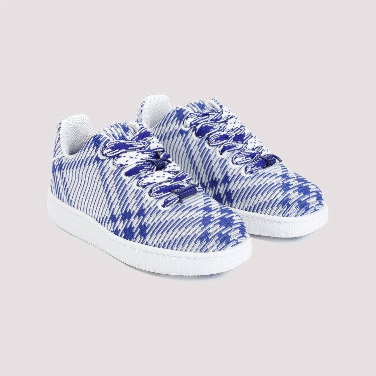 Burberry Dynamic Blue And White Patterned Sneakers In Blue