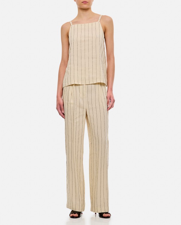 Shop Loulou Studio Pinstriped Pants In Neutrals