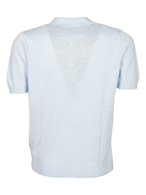 Shop Tagliatore Melange Light Blue Polo Shirt