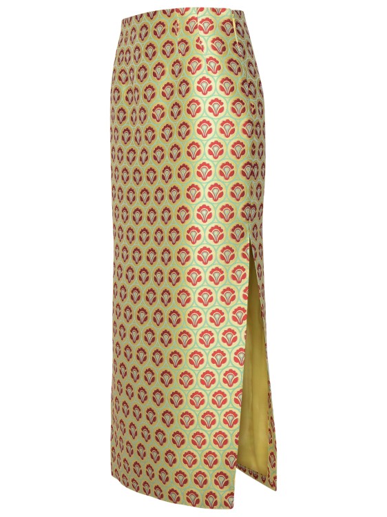 Shop Etro Multicolor Silk Blend Skirt