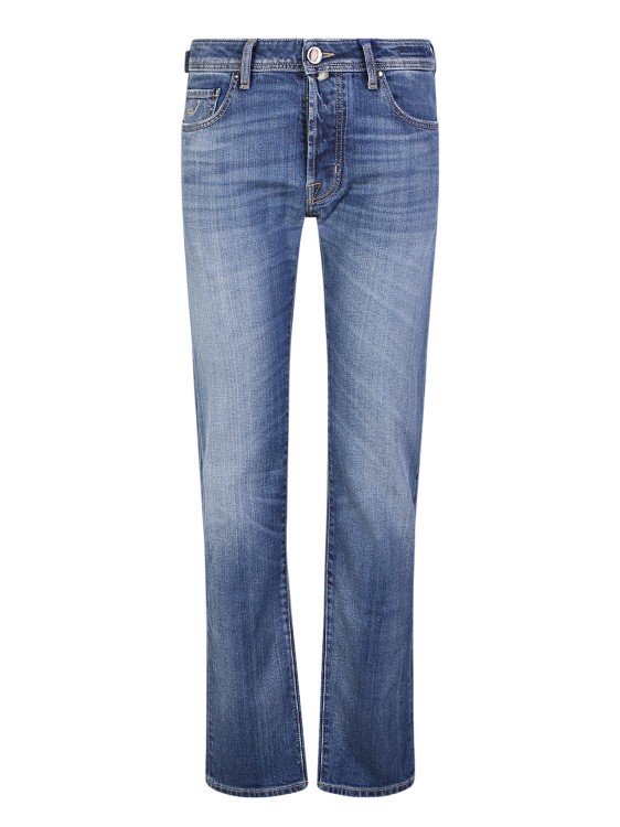 Shop Jacob Cohen Light Blue Straight Leg Jeans