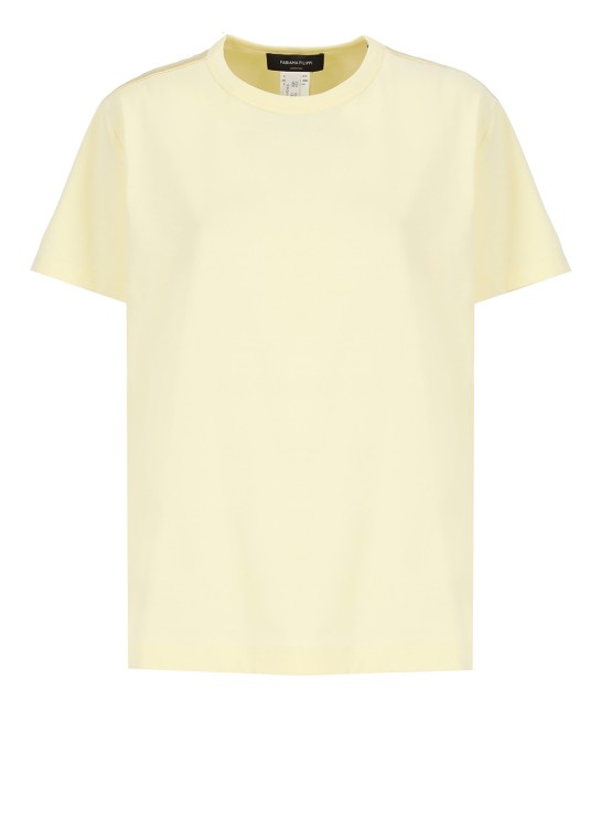 Shop Fabiana Filippi Cotton T-shirt In Yellow