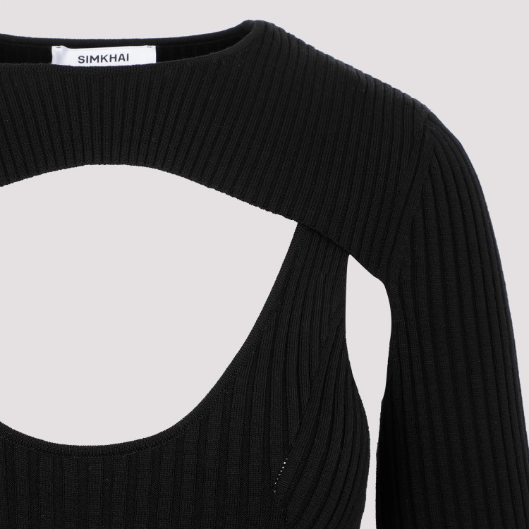 Jjonathan Simkhai X Wolford Contoured Ribs Dress In Black