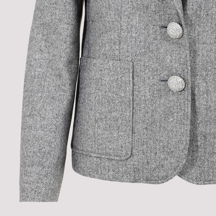 Shop Giambattista Valli Ivory Black Cotton Jacket In Grey