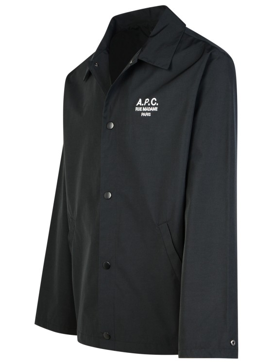 Shop Apc Regis' Black Cotton Blend Shirt