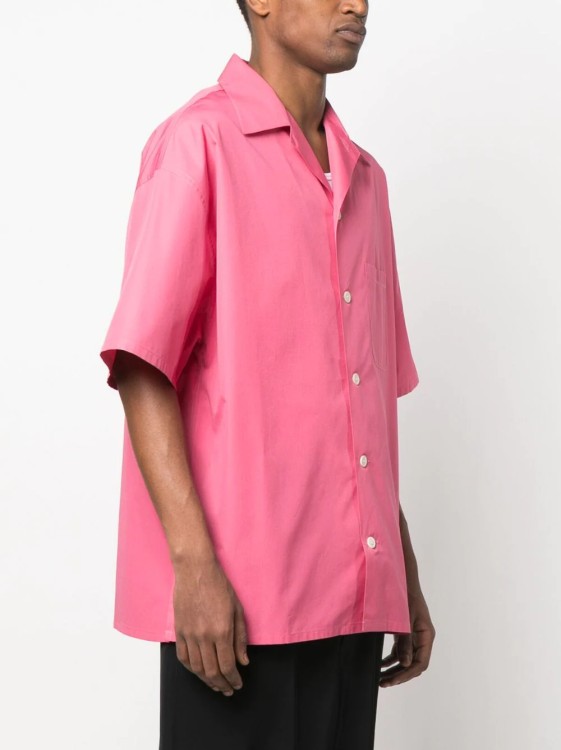 Shop Alexander Mcqueen Pink Logo Grafitti Shirt