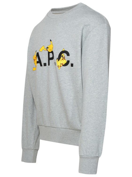 Shop Apc Pokémon Pikachu Sweatshirt In Gray Cotton In Grey