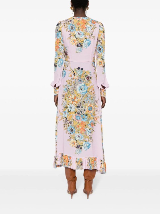 Shop Etro Pink Floral-print Maxi Dress