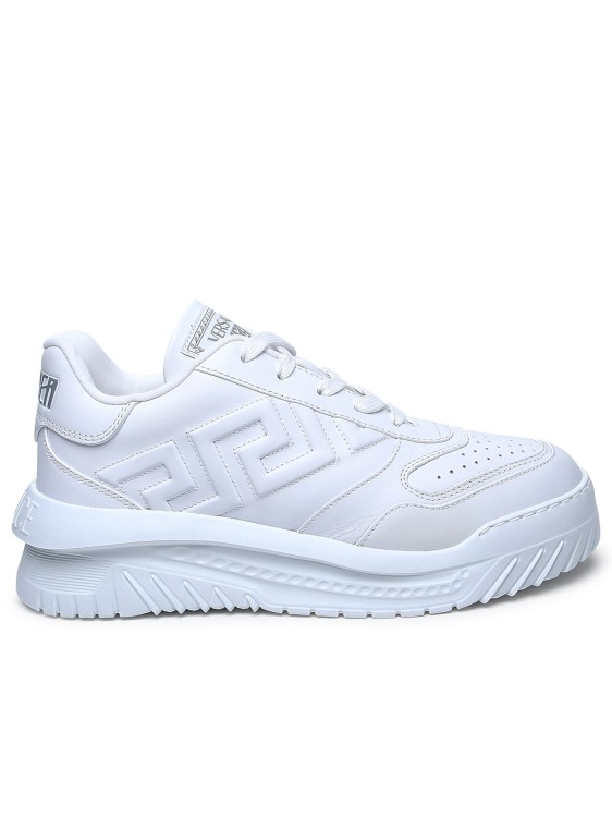 Versace White Leather Trainers