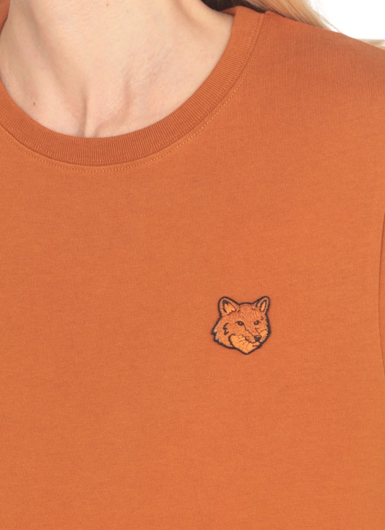 Shop Maison Kitsuné T-shirt With Logo In Orange