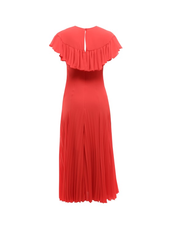 Shop Philosophy Di Lorenzo Serafini Pleated Voile Dress In Red