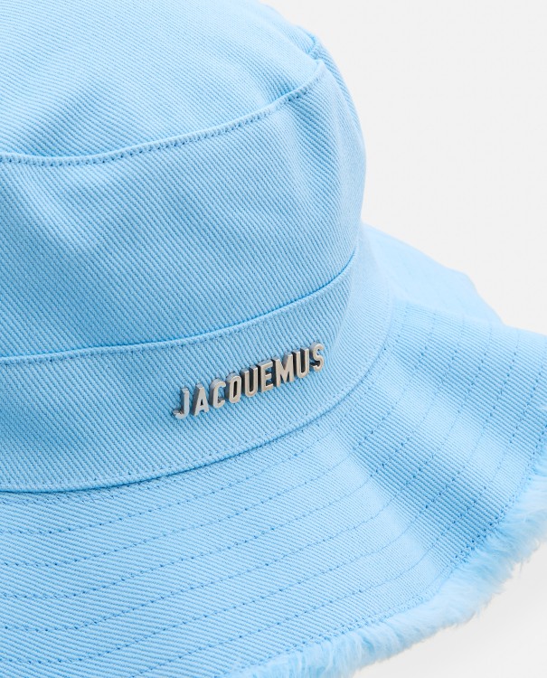 Shop Jacquemus Le Bob Artichaut Cotton Hat In Blue