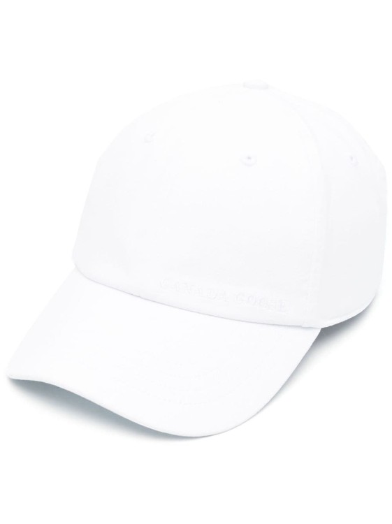 Shop Canada Goose Embroidered-logo Cotton Baseball Cap In White