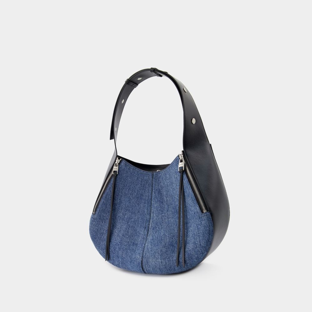Alexander Mcqueen The Skull Hobo Bag In Blue