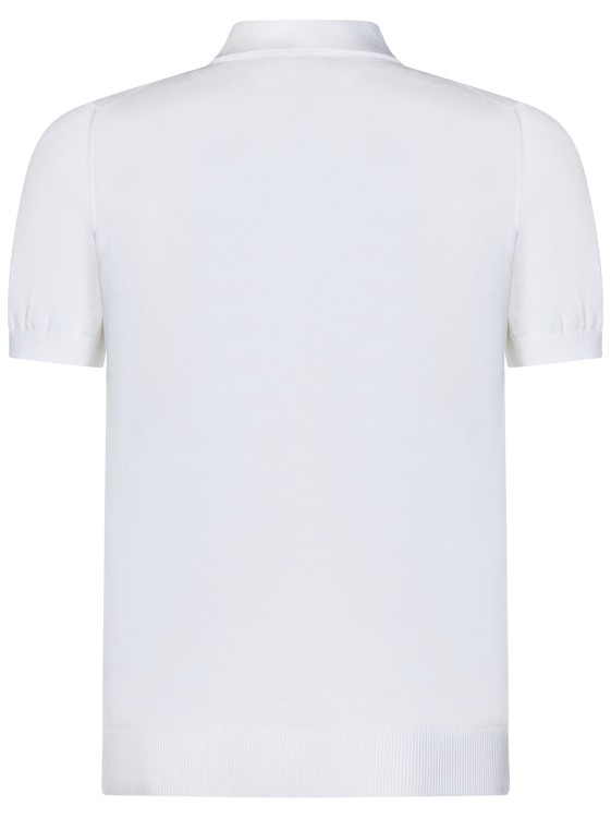 Shop Luigi Borrelli White Short-sleeved Polo Shirt