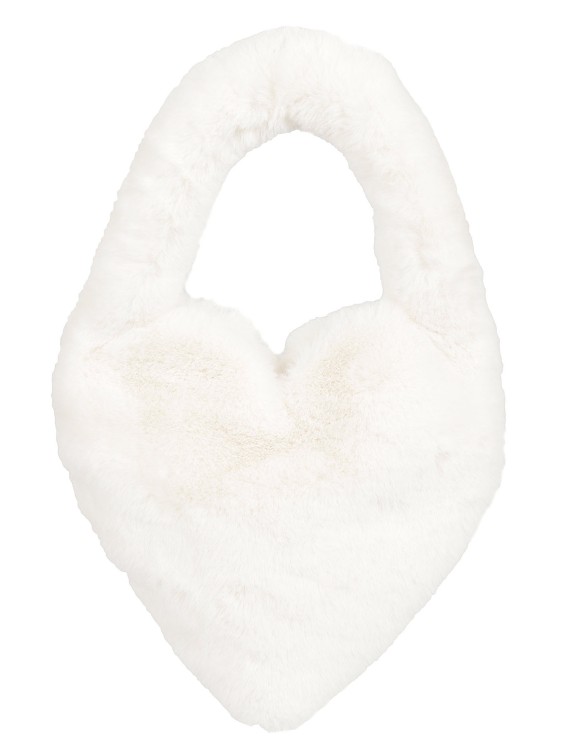 Shop Blumarine Heart-shape Shoulder Bag In White