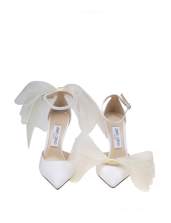 Shop Jimmy Choo Pump Averly In Fabric With Bow In White