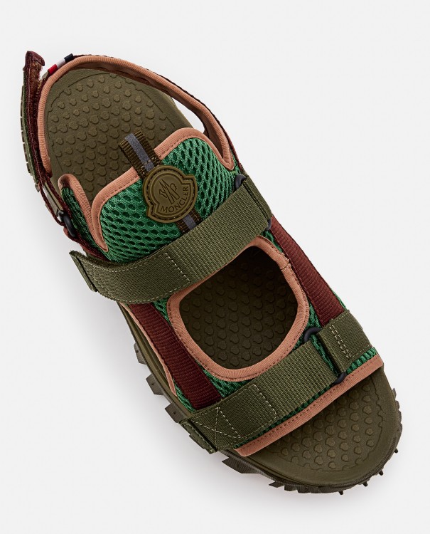 Shop Moncler Trailgrip Vela Sandals In Multicolor
