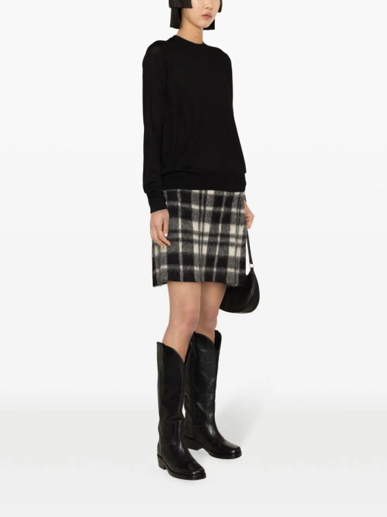 Shop Zadig & Voltaire Emma Asymmetric Rear-slit Wool Jumper In Black