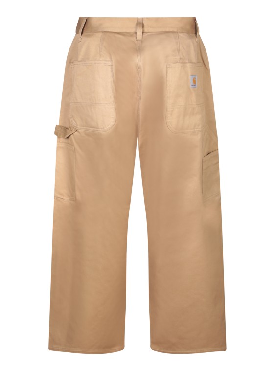 Shop Junya Watanabe Smooth Fabric Trousers In Brown