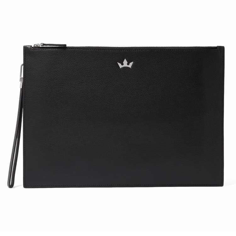 Roderer Award Medium Pouch - Italian Leather Black