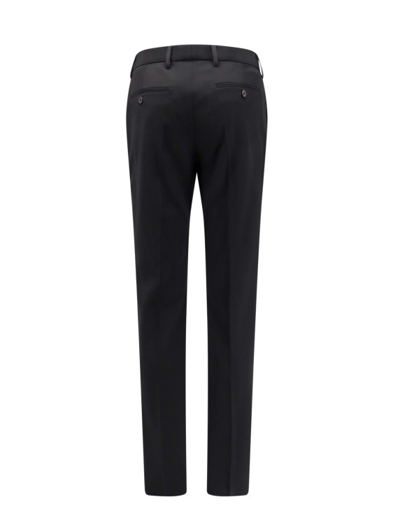 Shop Saint Laurent Sustainable Virgin Wool Trouser With Frontal Pinces In Black