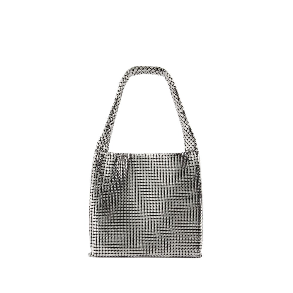 Rabanne Medium Silver Pixel Shoulder Bag - Aluminium - Silver In Grey