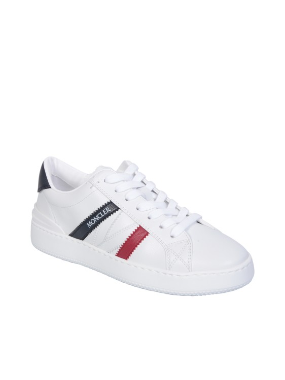 Shop Moncler New Monaco Men's Sneaker In White