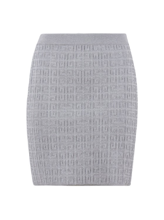 GIVENCHY STRAIGHT SKIRT KNITTED SILVER,BW40LL4ZFR040