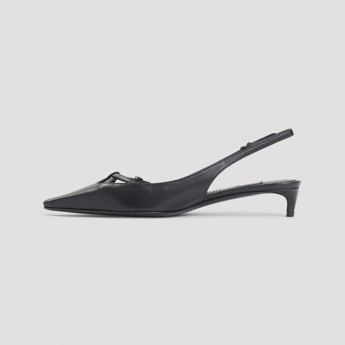 Dolce & Gabbana Mun 30 Croc-embossed Leather Slingback Pumps In Black