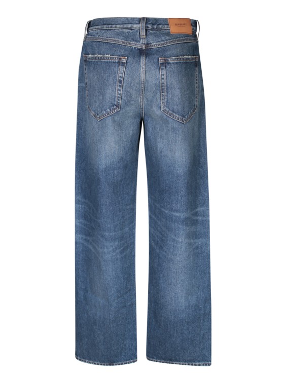Shop Burberry Blue Cotton Jeans
