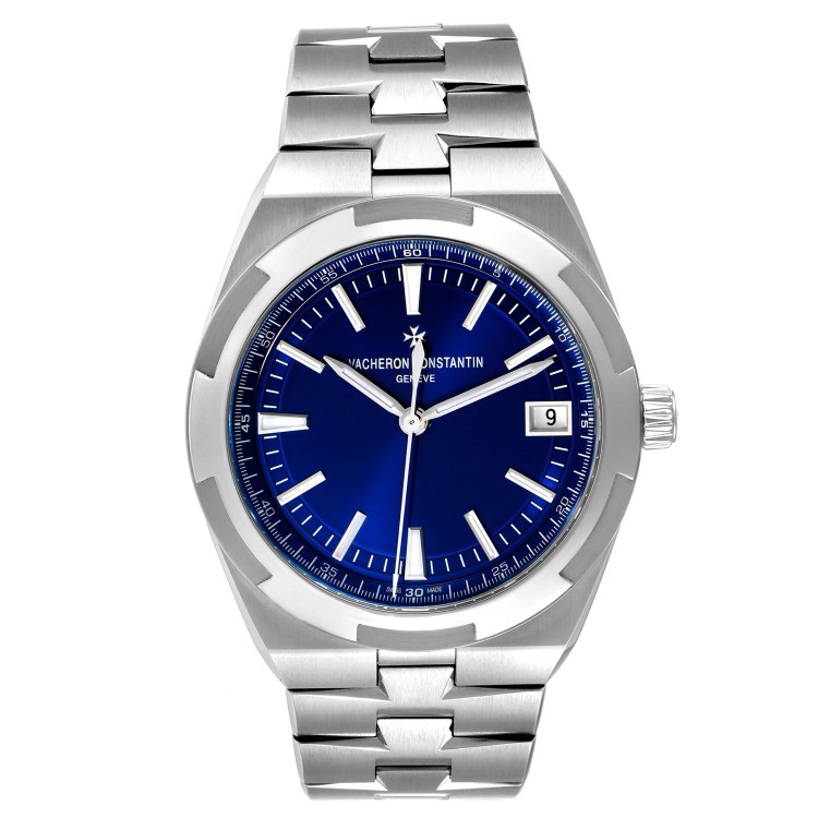 Vacheron Constantin Overseas Blue Dial Steel Mens Watch 4500v Papers In Not Applicable