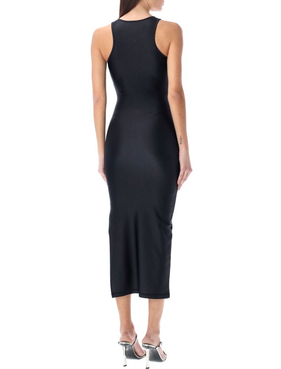 Coperni Embellished Satin-jersey Midi Dress In Black