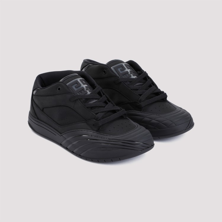 Shop Givenchy Black Calf Leather New Line Men Shoes Mid-top Sneakers