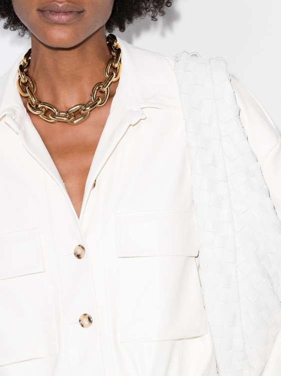 Shop Rabanne Gold-tone Brass Chunky Chain-link Necklace In Not Applicable