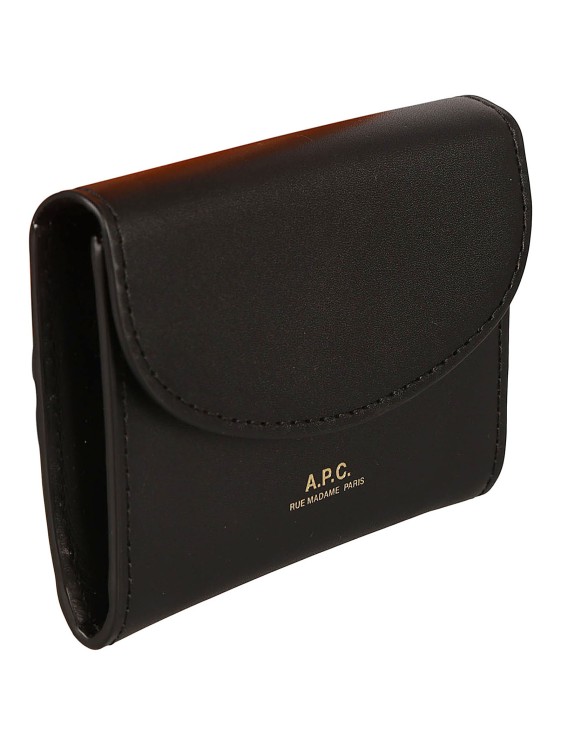 Shop Apc Black Calf Leather Genève Business Cardholder