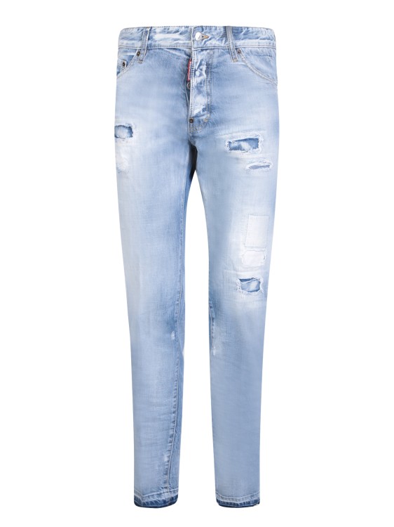 Dsquared2 Light Blue Ripped Jeans In Blue