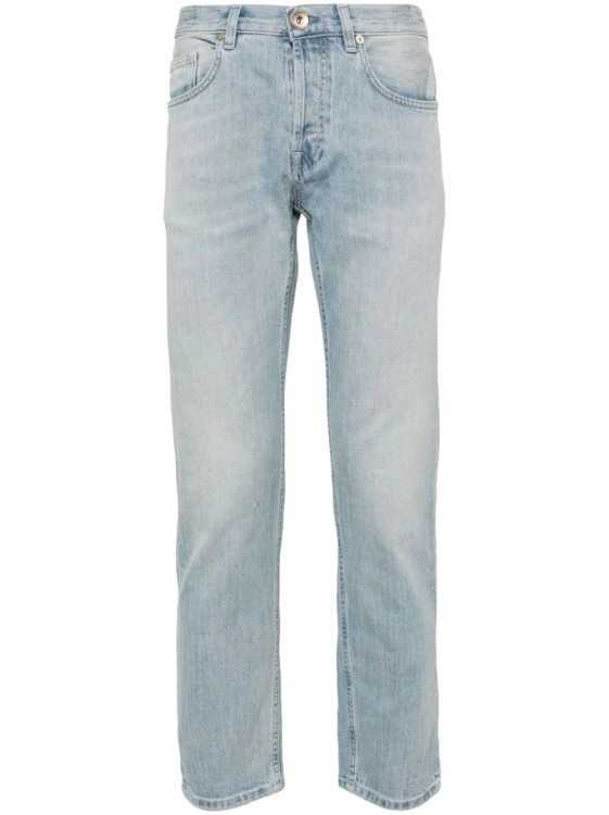 Shop Eleventy Stonewashed Straight Jeans In Blue