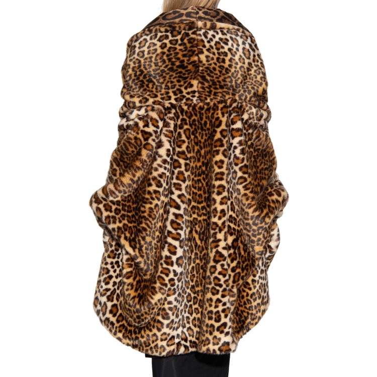 Shop Dolce & Gabbana Leopard Faux Fur Jacket In Brown