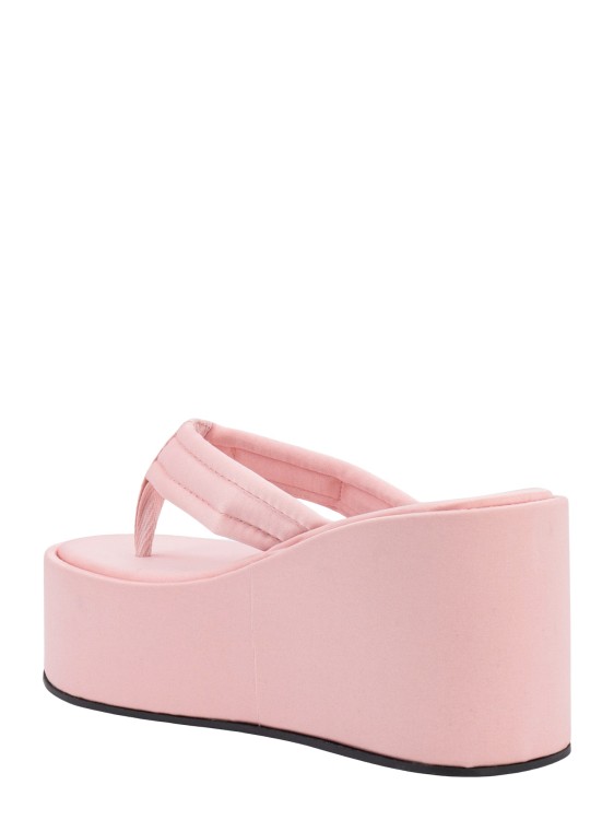 Shop Coperni Logo Patch Satin Sandals In Pink