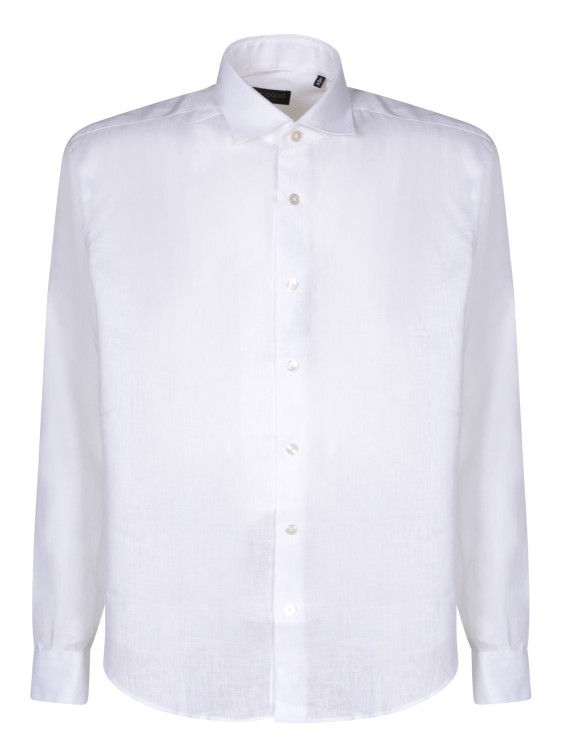 Shop Dell'oglio White Linen Shirt