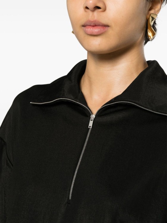 Shop Jil Sander Black Half-zip Sweatshirt