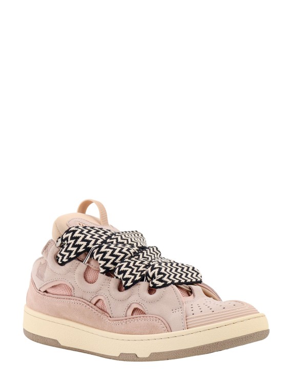 Shop Lanvin Suede And Mesh Sneakers In Pink