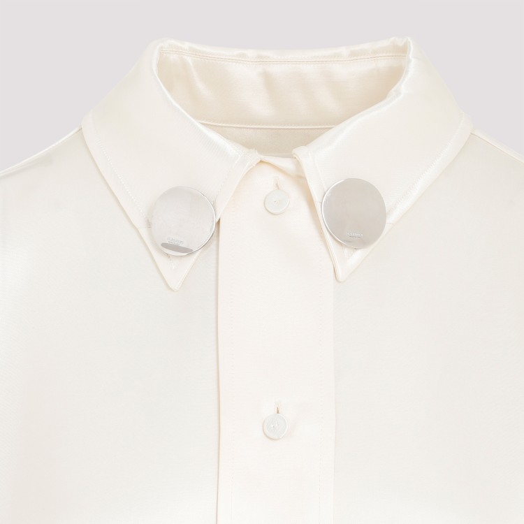 Shop Jil Sander Beige Viscose Shirt In White