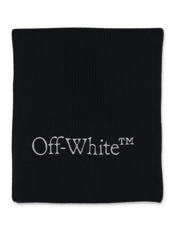Shop Off-white Bookish Knit Scarf In Black
