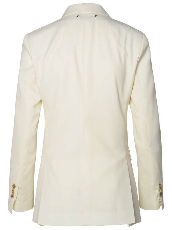 Shop Golden Goose White Virgin Wool Blend Blazer In Neutrals