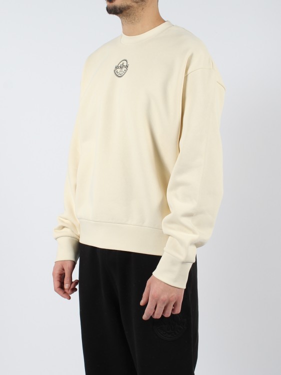 Shop Moncler Genius Cotton Maxi Sweatshirt In White