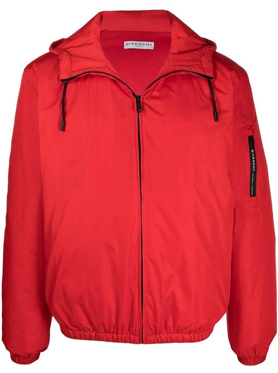 Shop Givenchy Red Windbreaker Jacket