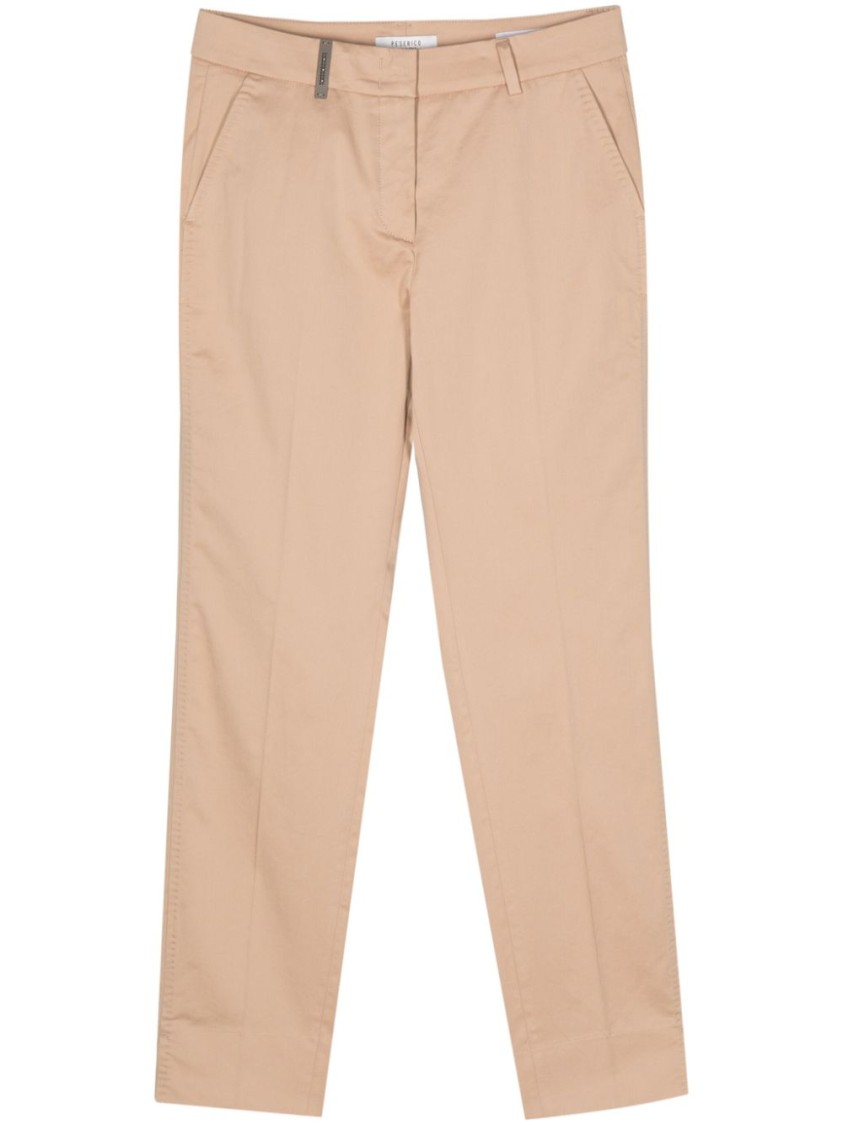 Peserico 4718 Tailored Trousers In Brown