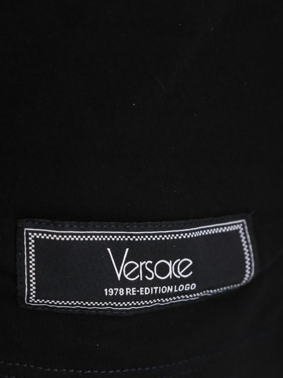 Shop Versace Cotton T-shirt With 1978 Re-edition Logo In Black
